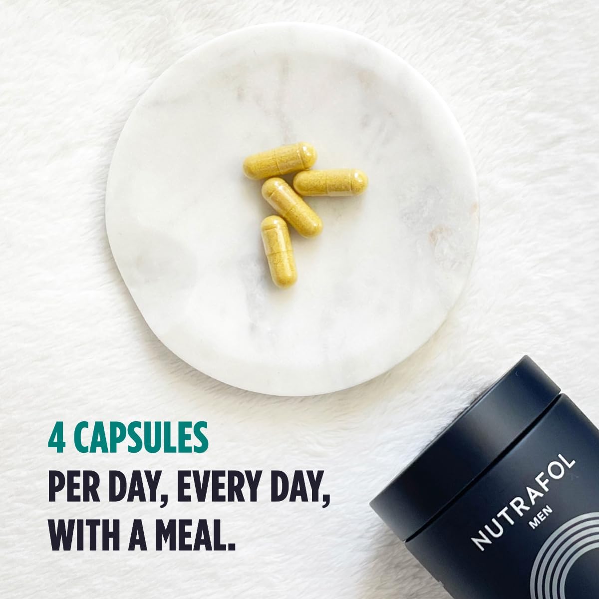Nutrafol  Men'S Hair Growth Supplements, Clinically Tested for Visibly Thicker Hair and Scalp Coverage, Dermatologist Recommended - 1 Month Supply