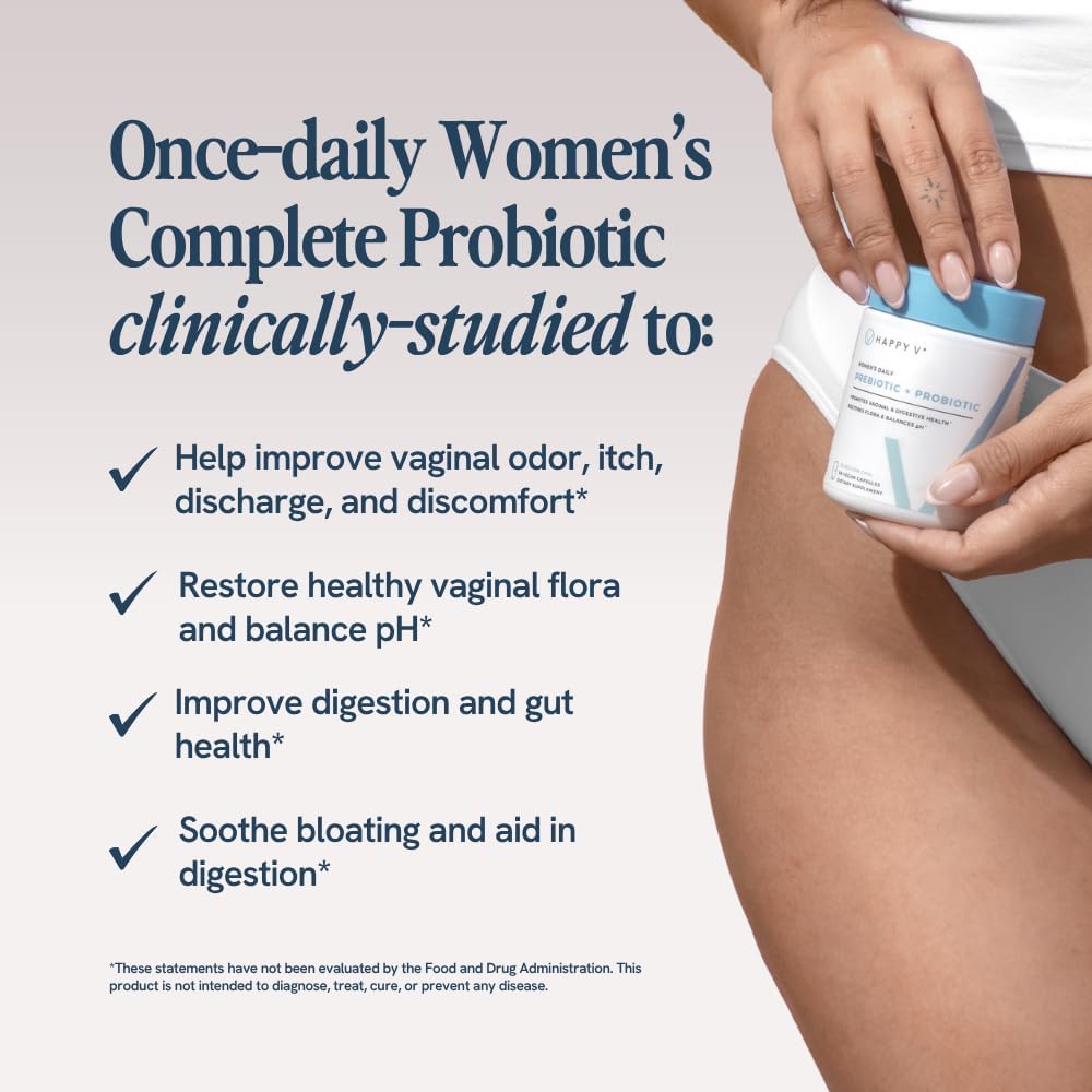 Dr. Formulated Vaginal Probiotics for Women Odor & Itch Support, Urinary & Gut Health, Ph Balance | Womens Daily Probiotic with Patented Prebiotics & Lactobacillus for Feminine Wellness