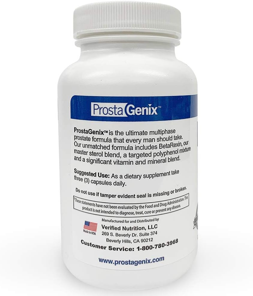 ProstaGenix 3 Pack Multiphase Prostate Supplement-Featured on Larry King Investigative TV Show - over 1 Million Sold -End Nighttime Bathroom Trips, Urgency, & More. 90 Capsules
