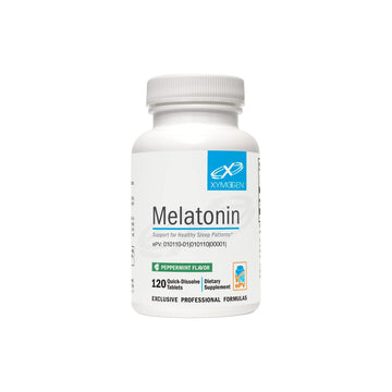 XYMOGEN Melatonin - Peppermint Lozenges - 3Mg Melatonin Supplement for Nighttime, Antioxidant + Immune Support (120 Quick-Dissolve Tablets)