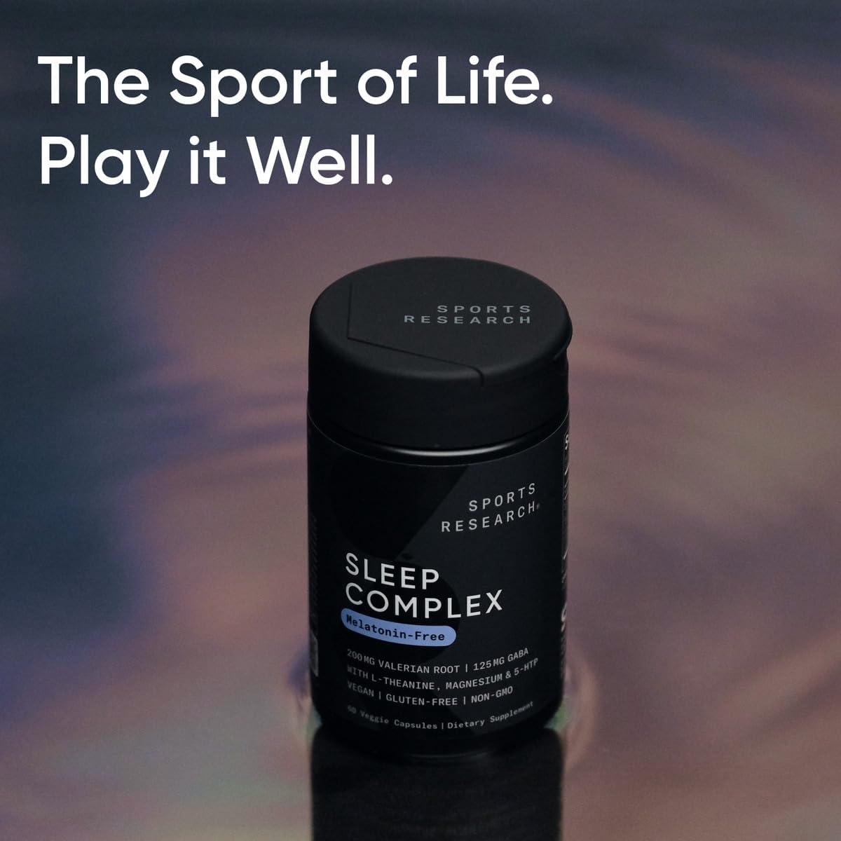 Sleep Complex - Melatonin-Free Vegan Capsules with Valerian Root, GABA, L-Theanine, Magnesium, and 5-HTP - 30 Servings