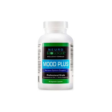 Neuro Biologix Mood plus Complete Mood Support Supplement - Calming Serotonin Supplements for Women for Stress Assistance & Brain Function Support - 5 HTP Supplement with Niacin, GABA & Ashwagandha - 60 Capsules