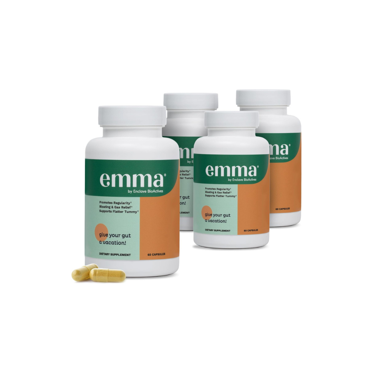 Emma Plant Based Supplement - 4 Pack ( 240 Vegan Capsules Total)