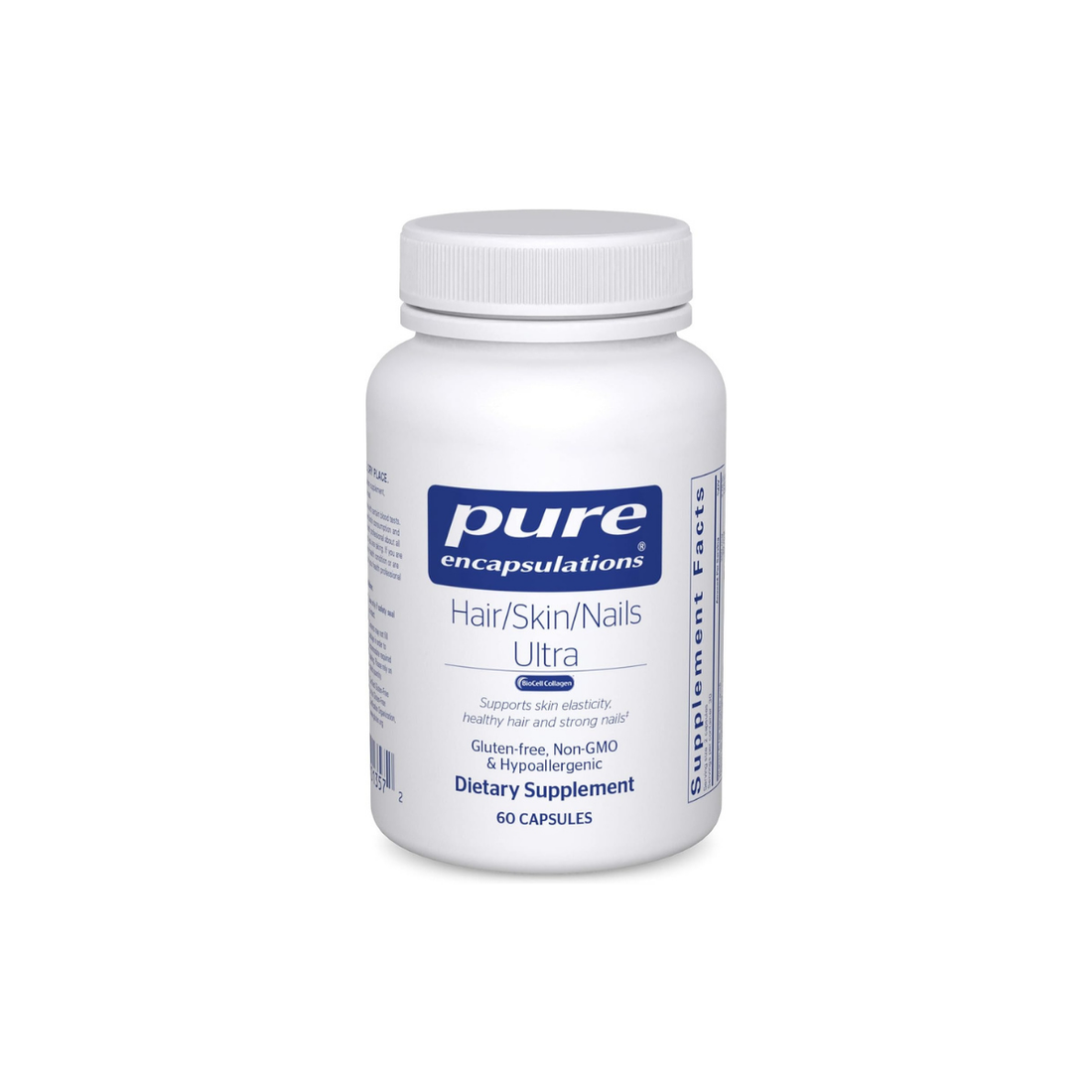 Pure Encapsulations Hair/Skin/Nails Ultra - Supplement for Collagen, anti Aging, Keratin, Antioxidants, Skin Hydration, Hair, and Nails* - with Biotin, Vitamin C, and More - 60 Capsules
