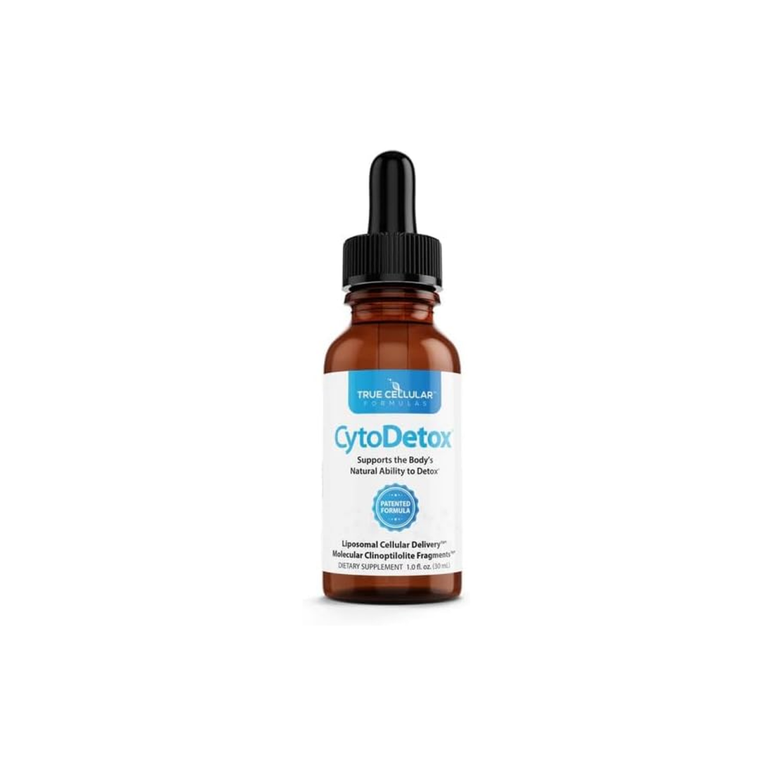 Cytodetox Liposomal Zeolite Clinoptilolite with Fulvates - Supports Cellular Detox & Natural Toxin Removal - Gentle Detoxifier and Binder - 1 Oz Bottle