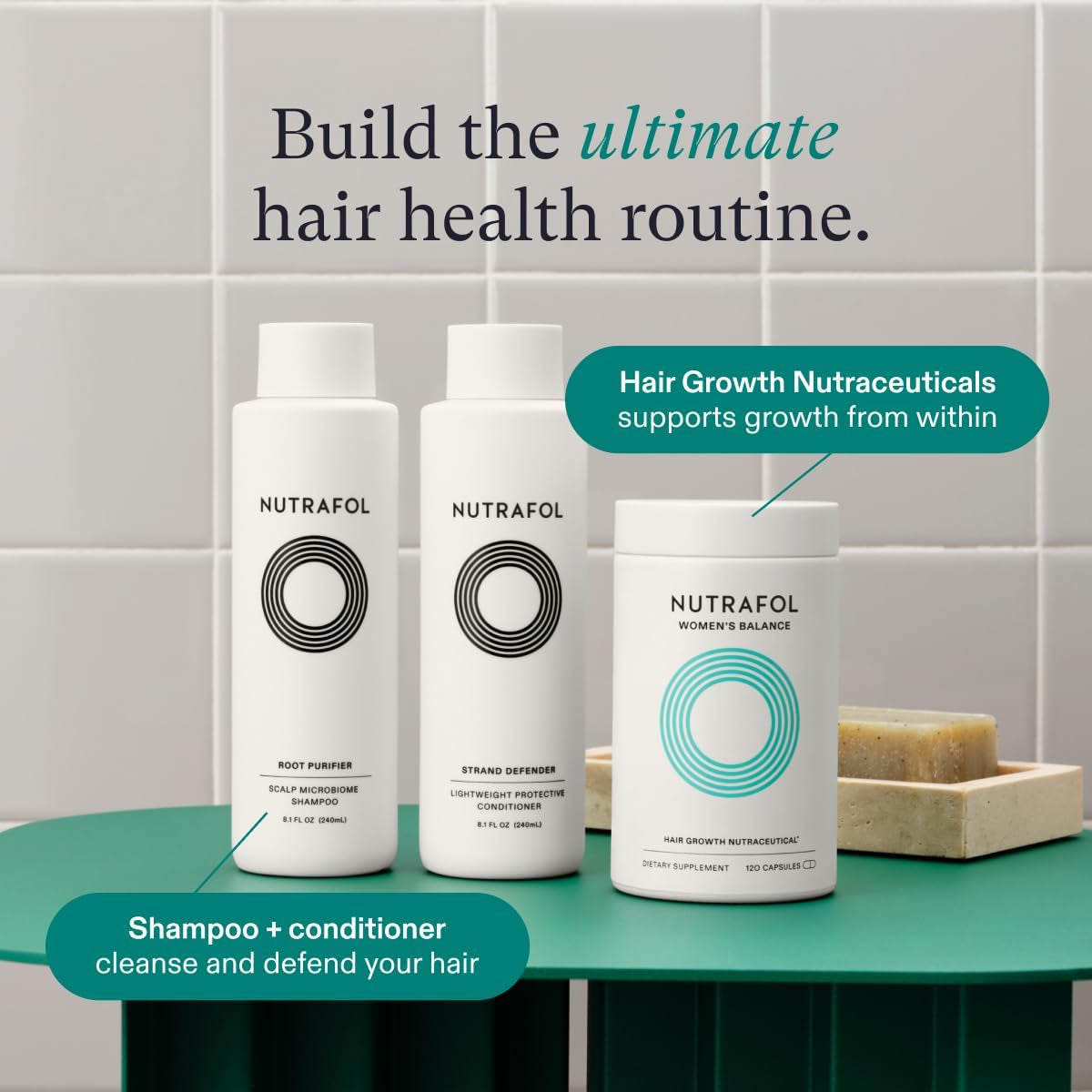 Nutrafol  Women'S Balance Hair Growth Supplements, Dermatologist Recommended, Ages 45 and Up, Clinically Proven for Visibly Thicker Hair and Scalp Coverage - 2 Month Supply, Pack of 2